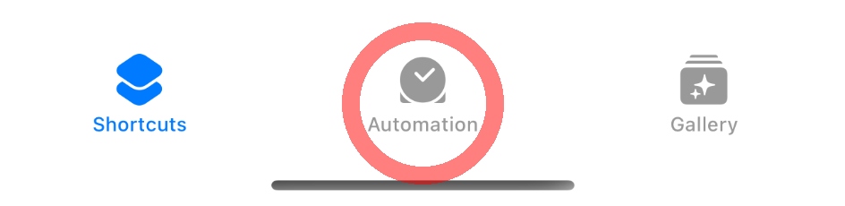 Shortcuts app Automation tab